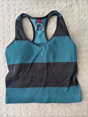 Wilson Teal and Black Striped Racerback Sports Tank